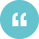 A blue circle with two white words in it A blue circle with two white words in it