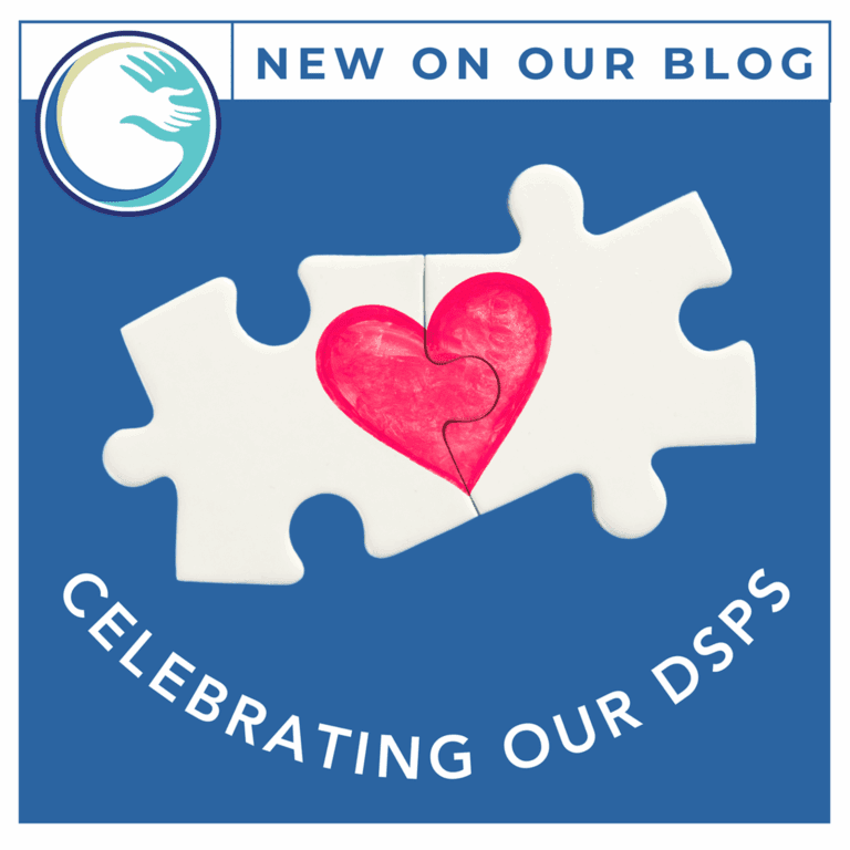 Puzzle pieces with heart, celebrating DSPs.