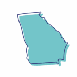 Outline map of Georgia state.